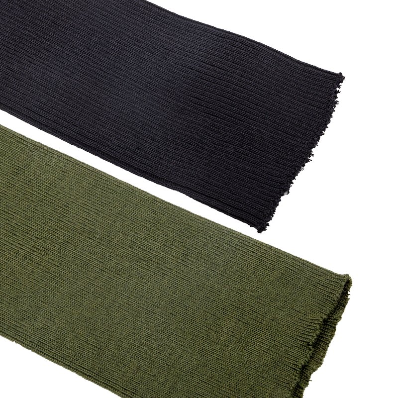 Custom Flame Retardant Rib Knit Fabric Seamless Collar Cuffs Flat Aramid 3A Knit 2+2 Spandex Rib Cuff for Woven Garment Cuffs