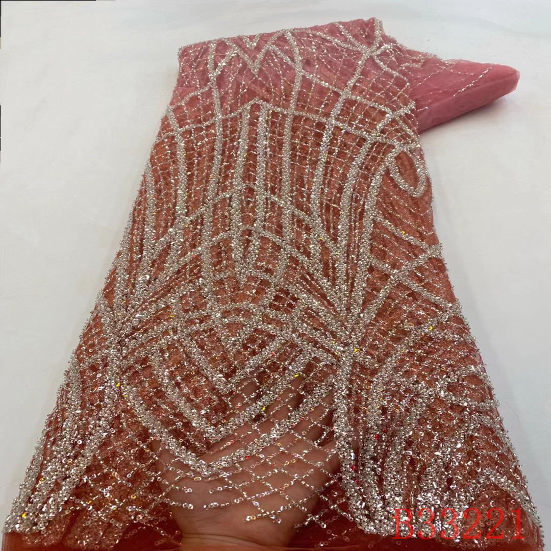 swiss african sequins embroidery tulle guipure lace lace fabric for bridal dress