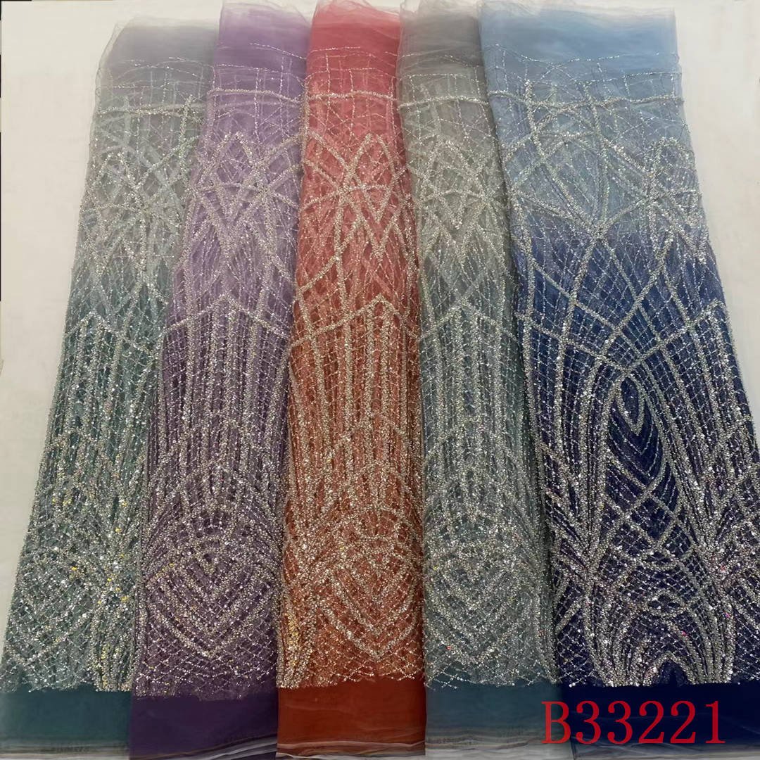 swiss african sequins embroidery tulle guipure lace lace fabric for bridal dress