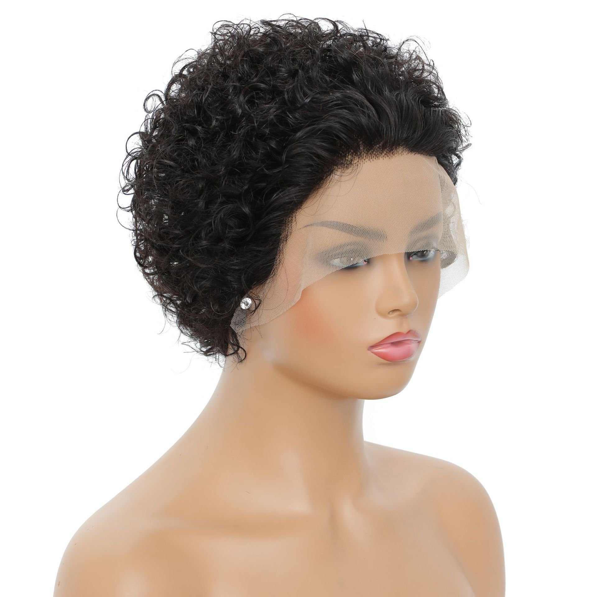 Pixie Cut Wigs Brazilian Hair 13*1 Closure Short Bob Wigs For Women 13x4 Curly Lace Pixie Wigs With Baby Hair