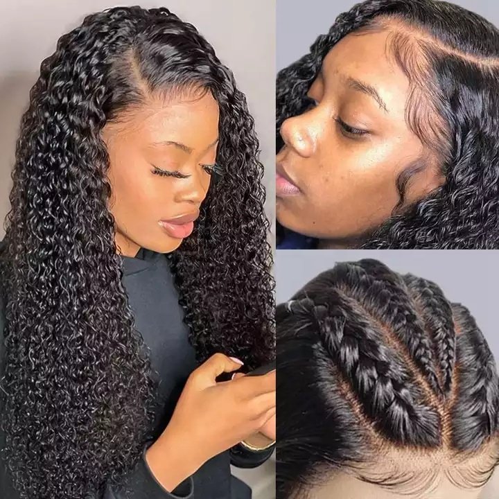Transparent 13*6 Lace Front Wig Kinky Curly Full Lace Human Hair Wig For Black Women 100% Virgin Hair Hd Lace Frontal Wig Vendor