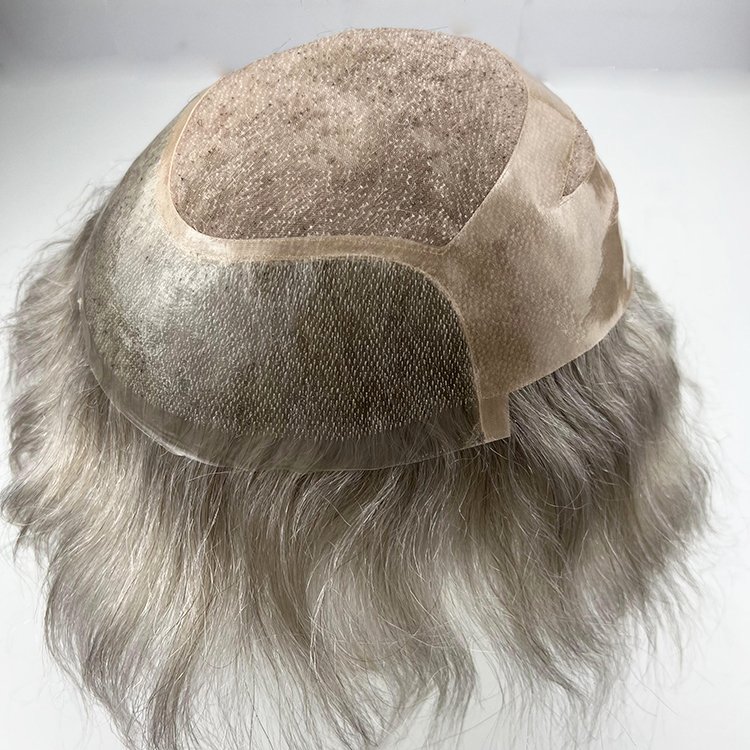 Hot Selling Breathable Full Swiss Lace Base Hair Replacement System 100% Human Virgin Hair Toupee For Men