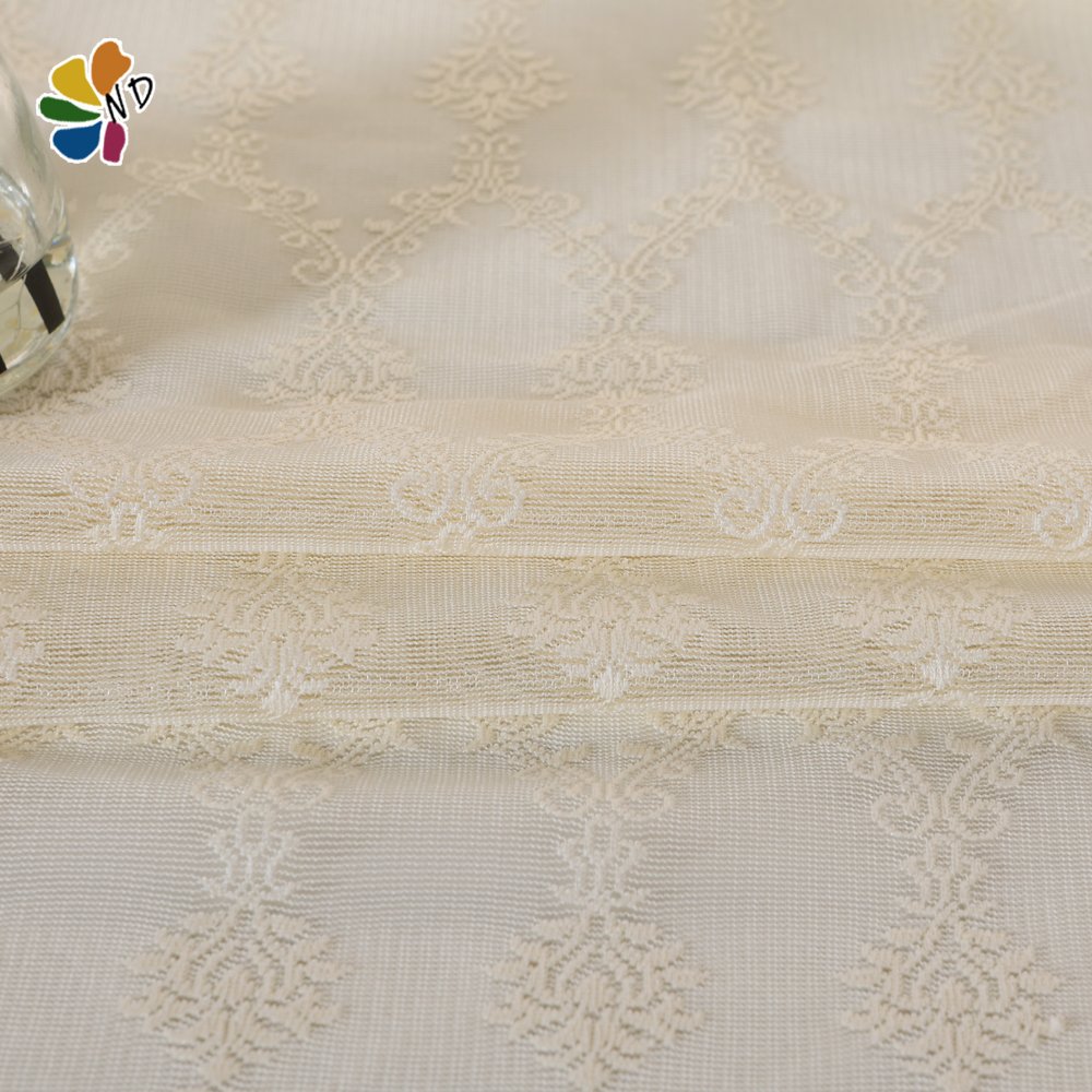 100gsm lace sheer curtains embroidery fabric for the living room