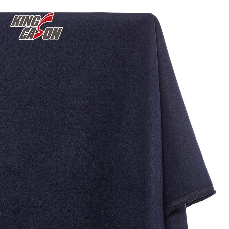 Kingcason Yarn Dyed Suiting Fabric 50% Polyester Blended Knit Supplier Fabrics Light Brushed For Overcoat Rib For Coat Wool