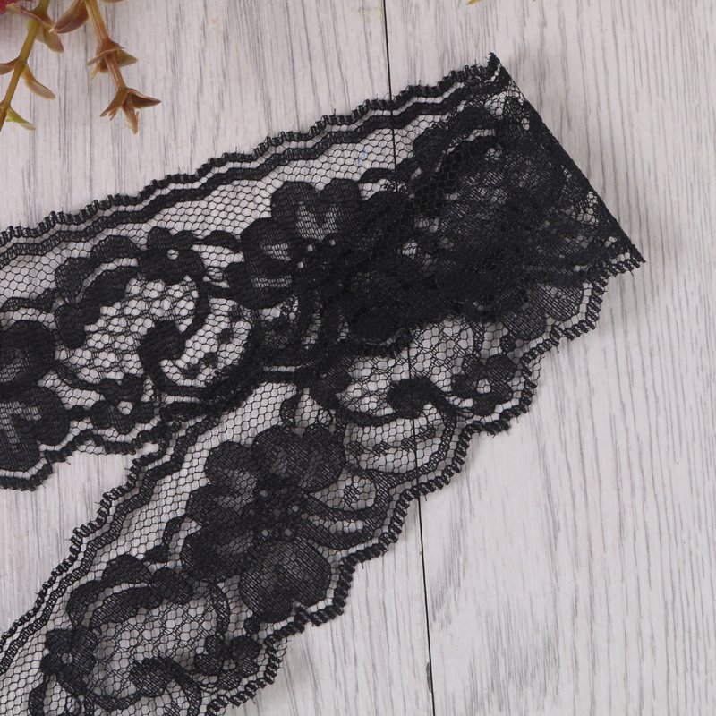 Factory price single-layer black and white water-soluble mesh embroidery lace