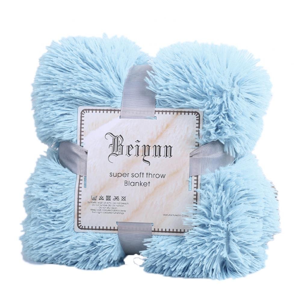 80x120 cm Soft Fluffy Shaggy Warm Plaid Bed Blanket Sofa Bedspread Bedding Sheet Throw Blanket Thick Wool Fleece Duvet Home