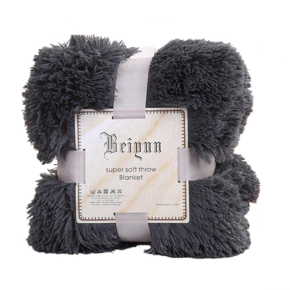 80x120 cm Soft Fluffy Shaggy Warm Plaid Bed Blanket Sofa Bedspread Bedding Sheet Throw Blanket Thick Wool Fleece Duvet Home