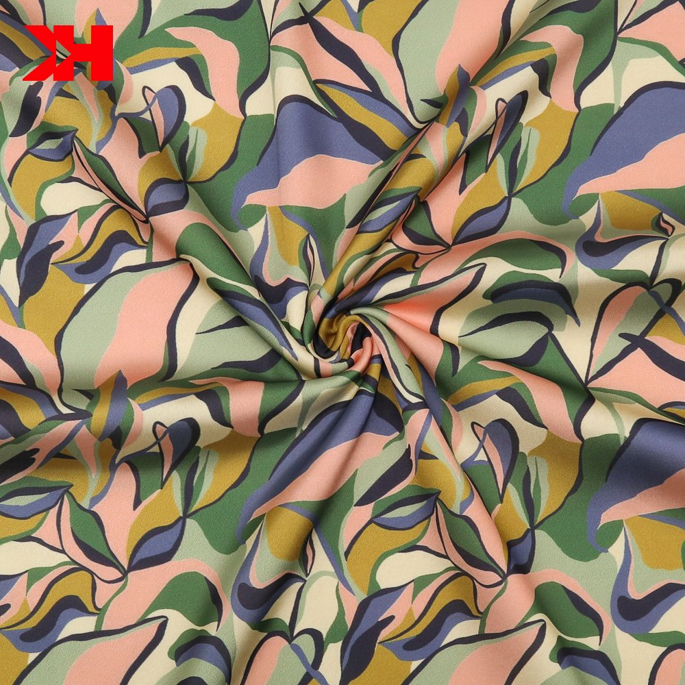 High quality custom digital bridal matte silk satin chiffon fabric digital printing