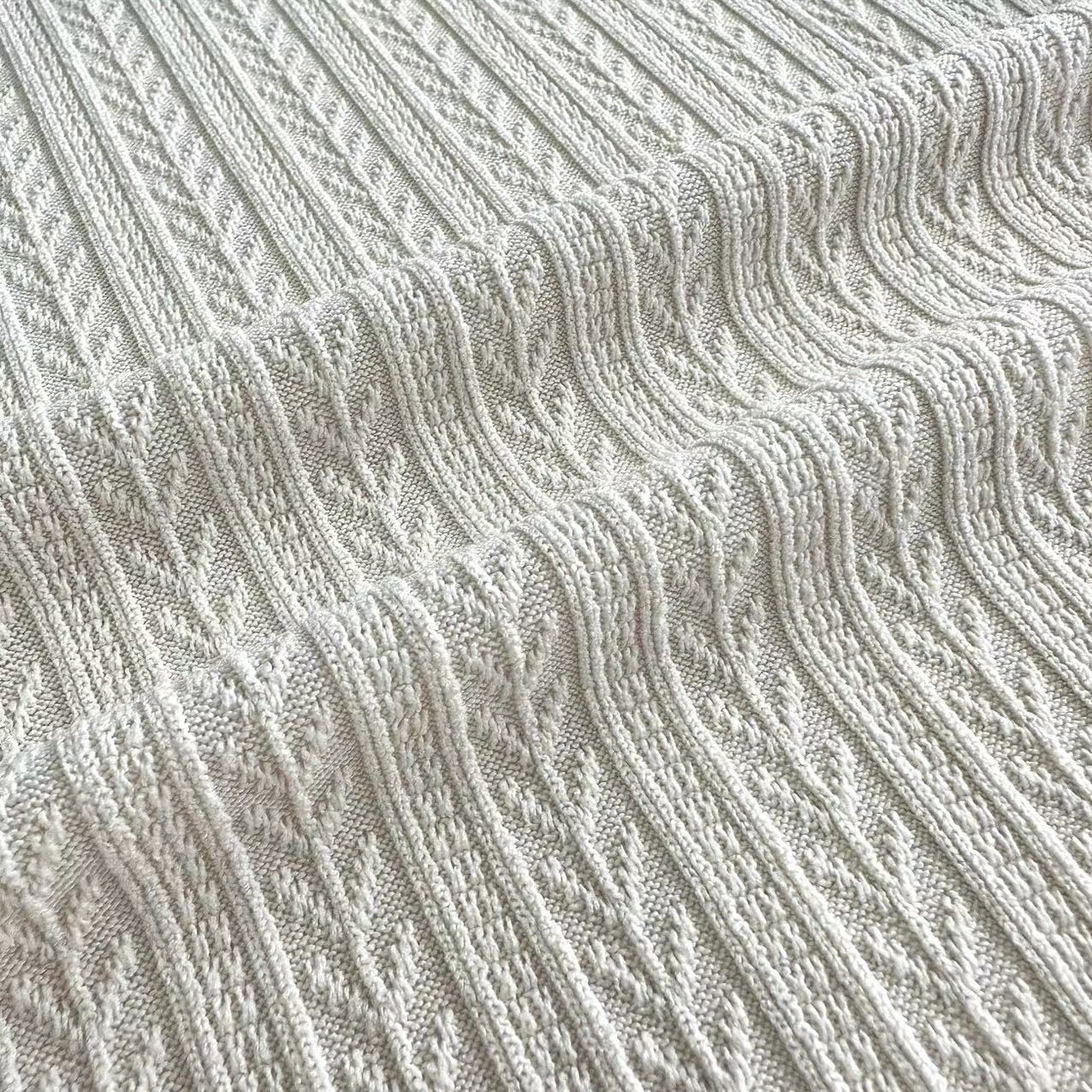 garment New design knitted 95%polyester 5%spandex stretchy jacquard rib fabric for sweater and clothing
