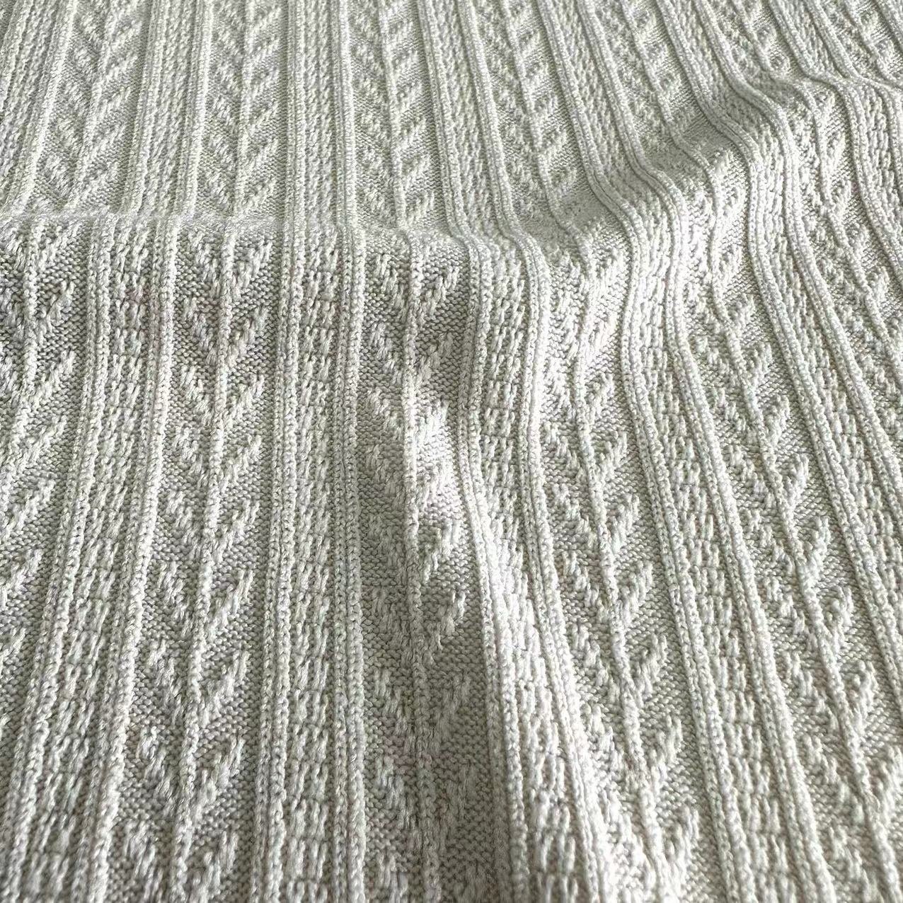 garment New design knitted 95%polyester 5%spandex stretchy jacquard rib fabric for sweater and clothing