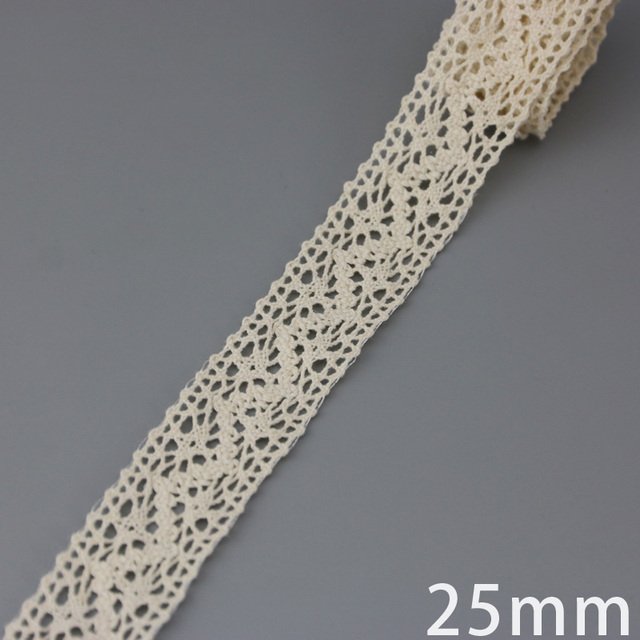 White Beige Cotton Embroidered Lace Net Ribbons Fabric Trim DIY Sewing Handmade Craft Materials