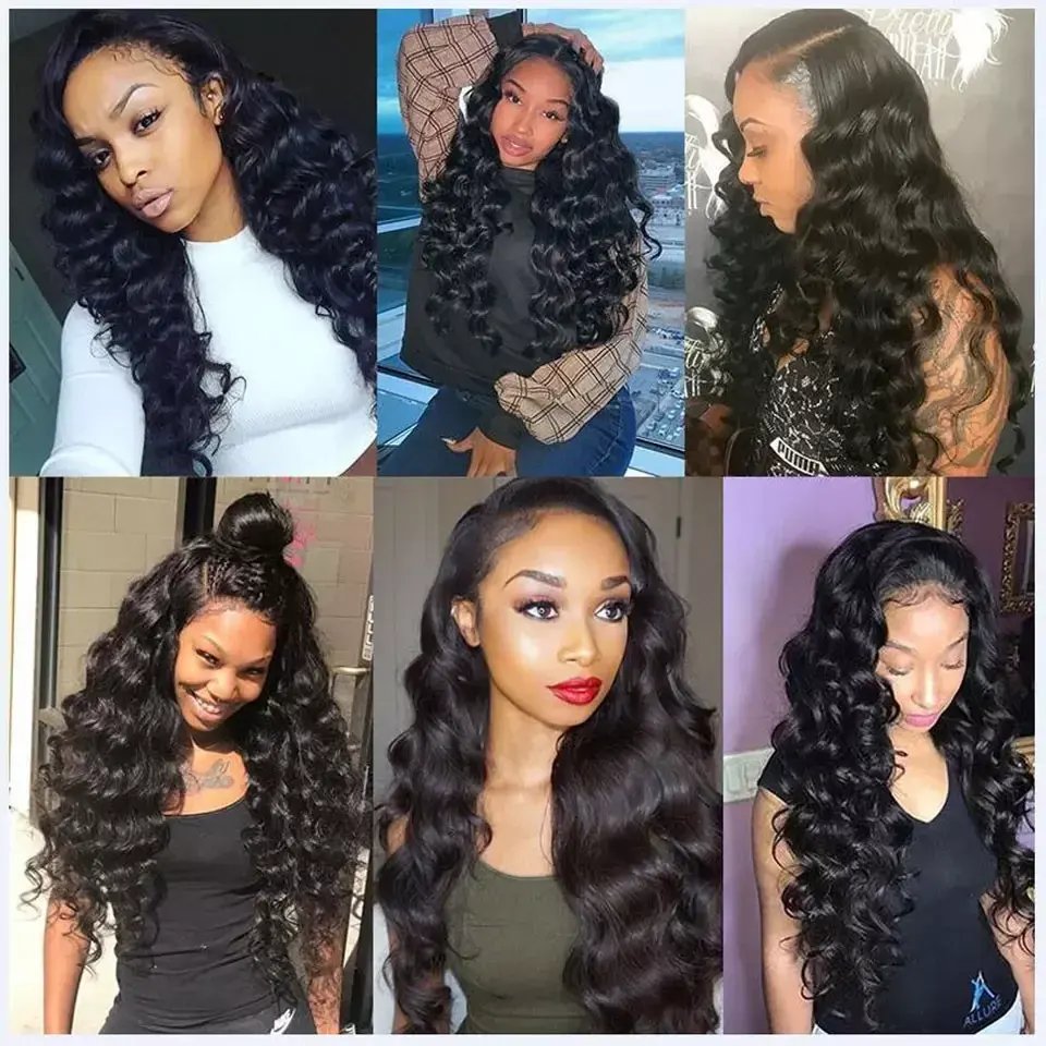 Ready To Ship Glueless Peruvian Human Hair Full Lace Wig Lace Front Wigs Loose Depp Curly 4*4/5*5 Wig