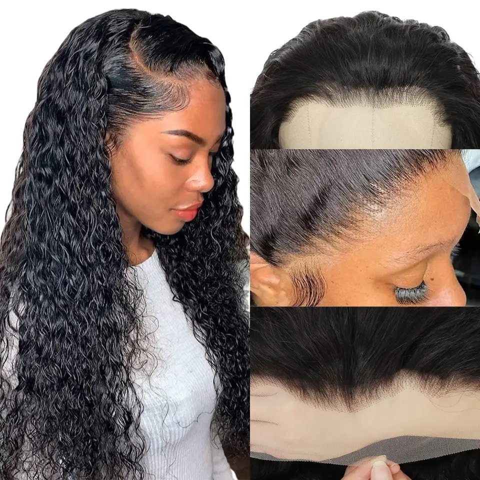Ready To Ship Glueless Peruvian Human Hair Full Lace Wig Lace Front Wigs Loose Depp Curly 4*4/5*5 Wig
