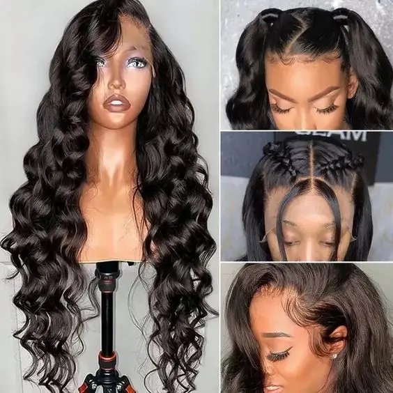 Ready To Ship Glueless Peruvian Human Hair Full Lace Wig Lace Front Wigs Loose Depp Curly 4*4/5*5 Wig