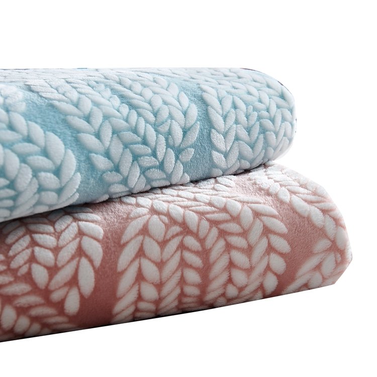 100% polyester velvet burnout bed sheet Flannel jacquard fabrics hometextile heavyweight Blanket jacquard upholstery fabrics mat