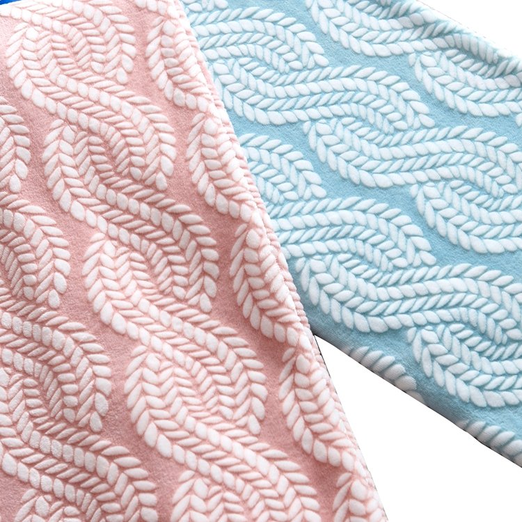 100% polyester velvet burnout bed sheet Flannel jacquard fabrics hometextile heavyweight Blanket jacquard upholstery fabrics mat