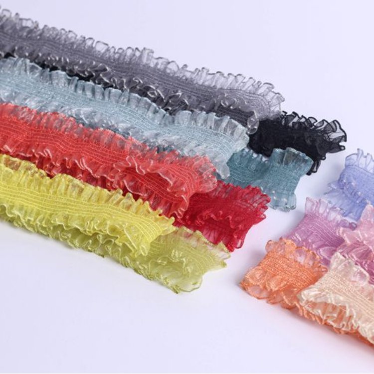 New Arrival Nylon Lace Organza Elastic Band Ribbon for Garment Accessory
