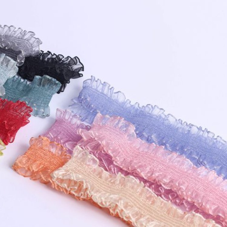 New Arrival Nylon Lace Organza Elastic Band Ribbon for Garment Accessory