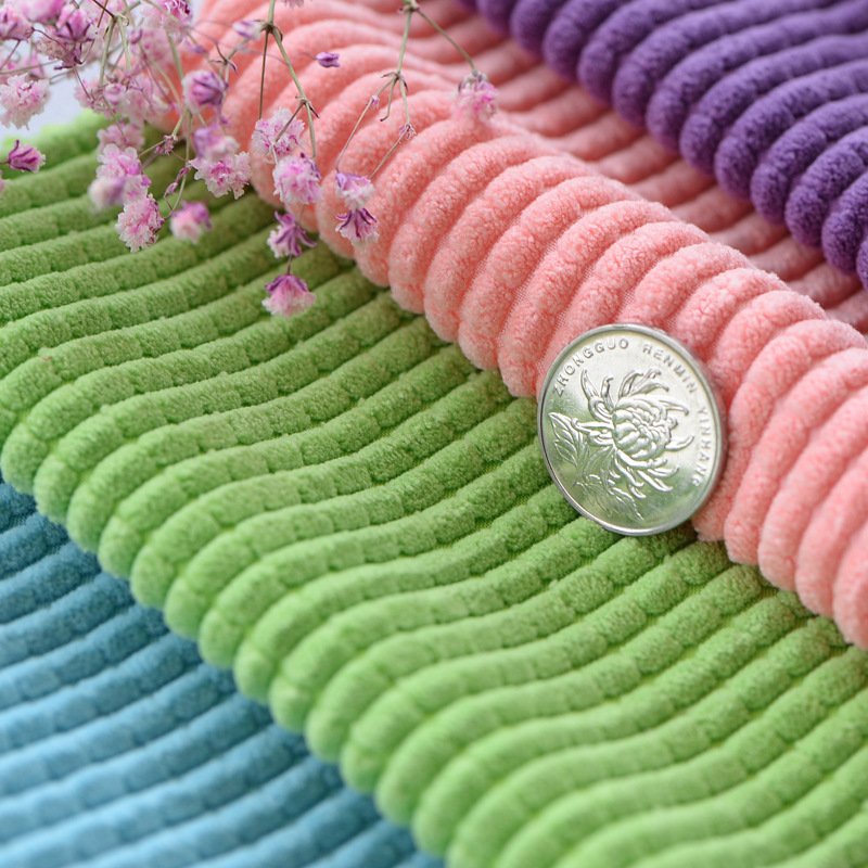 Custom design corduroy rib velour sofa fabric velvet upholstery fabric