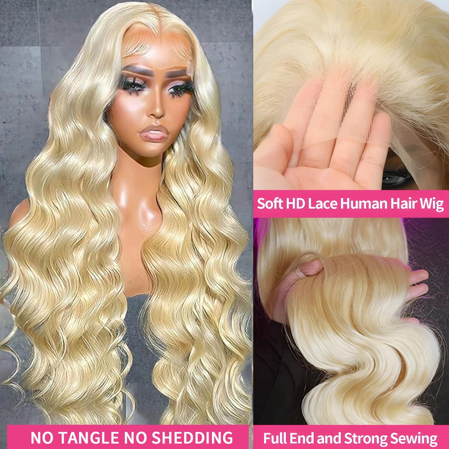 180% 30 Inch 613 hd Lace Frontal Wig Blonde Body Wave Lace Front Wig 13x4 Pre Plucked Lace Front Human Hair Wigs For Women