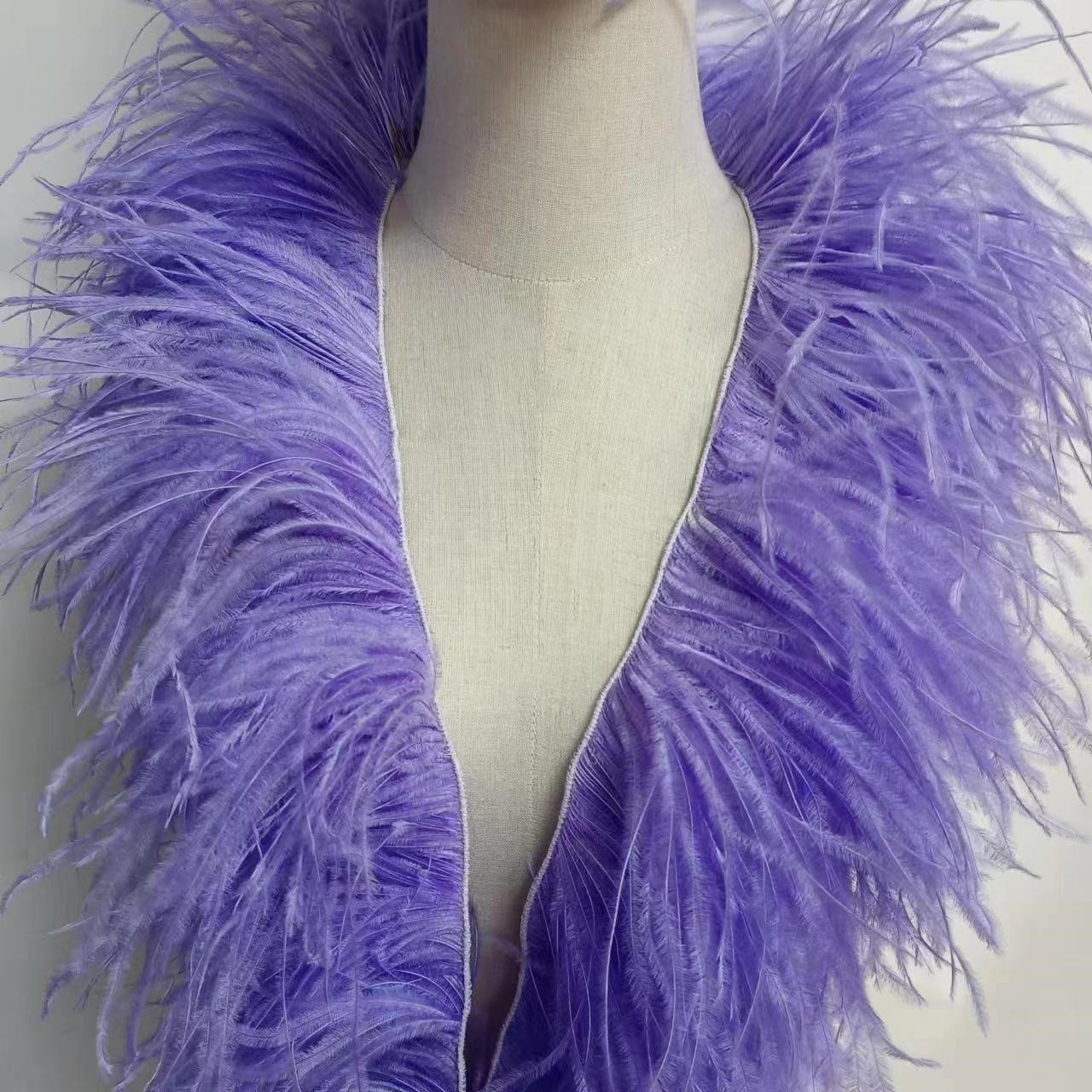 Sewing feathers fringe 10-15cm Fluffy Ostrich Feather fringe trimming lace trim on cord for party costume dress cloth decor