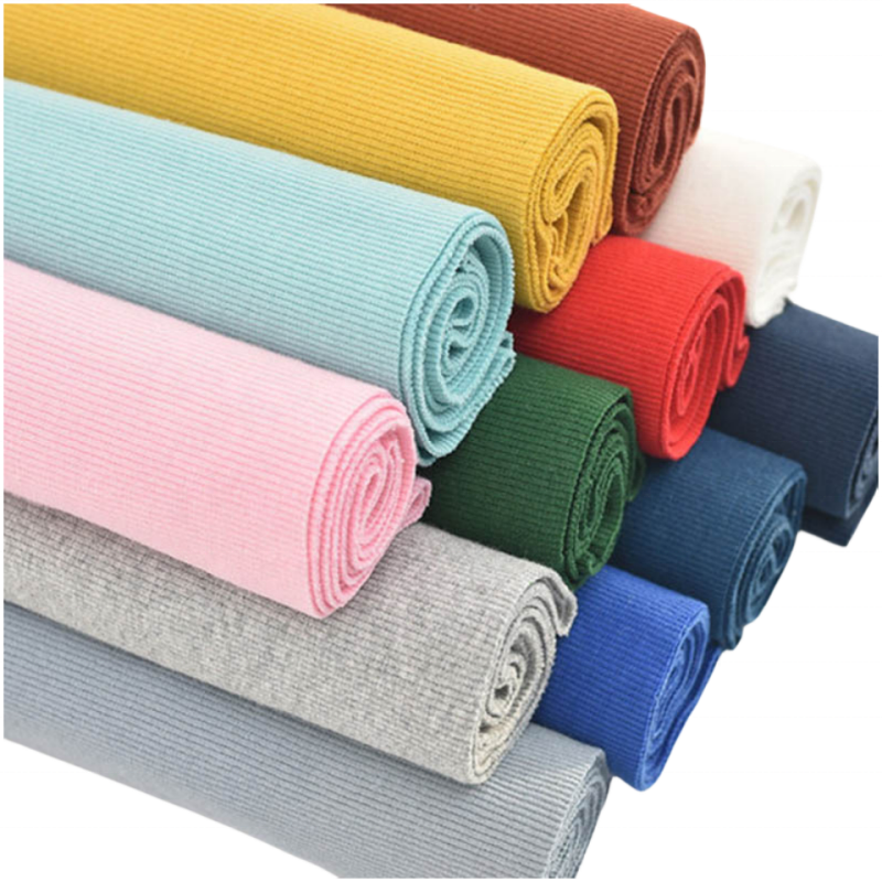 Factory stock 21S2X2 cost-effective 65% cotton 30% polyester 5% spandex elastic good rib suitable for hoodie jackets