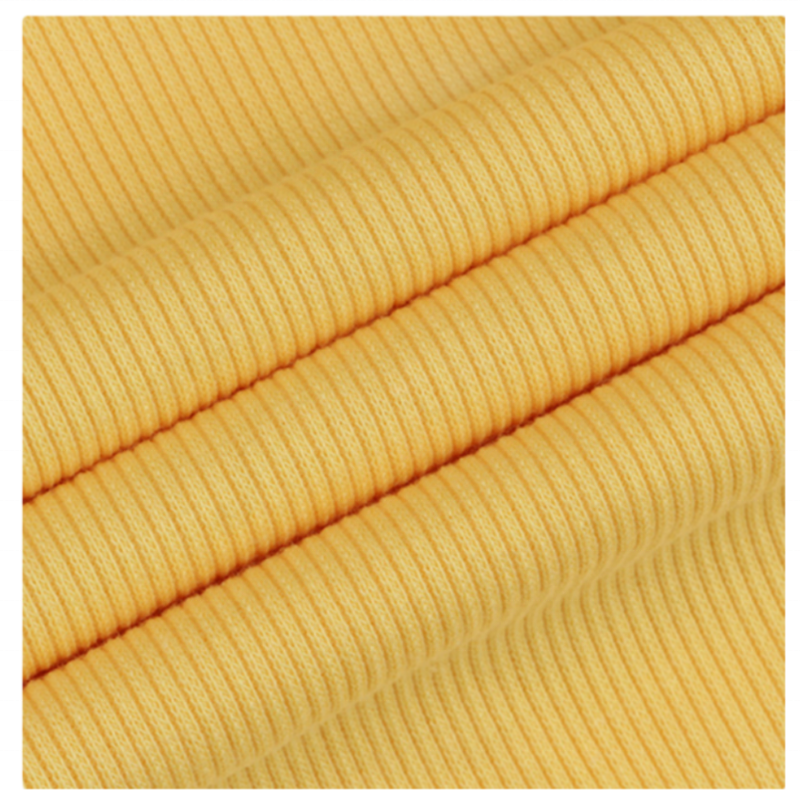 Factory stock 21S2X2 cost-effective 65% cotton 30% polyester 5% spandex elastic good rib suitable for hoodie jackets