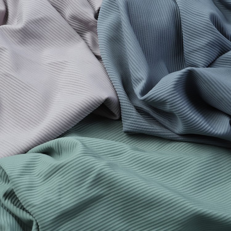 Manufacturer 300GSM Rib Bnit 70% Nylon 30% Spandex Striped Fabric For Yoga Sportswear