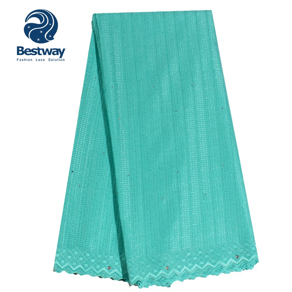 Bestway latest sky blue 100% cotton polish lace for men