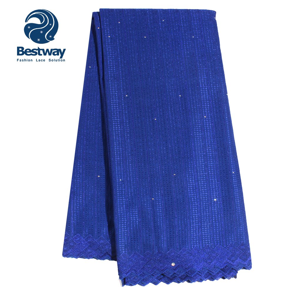 Bestway latest sky blue 100% cotton polish lace for men