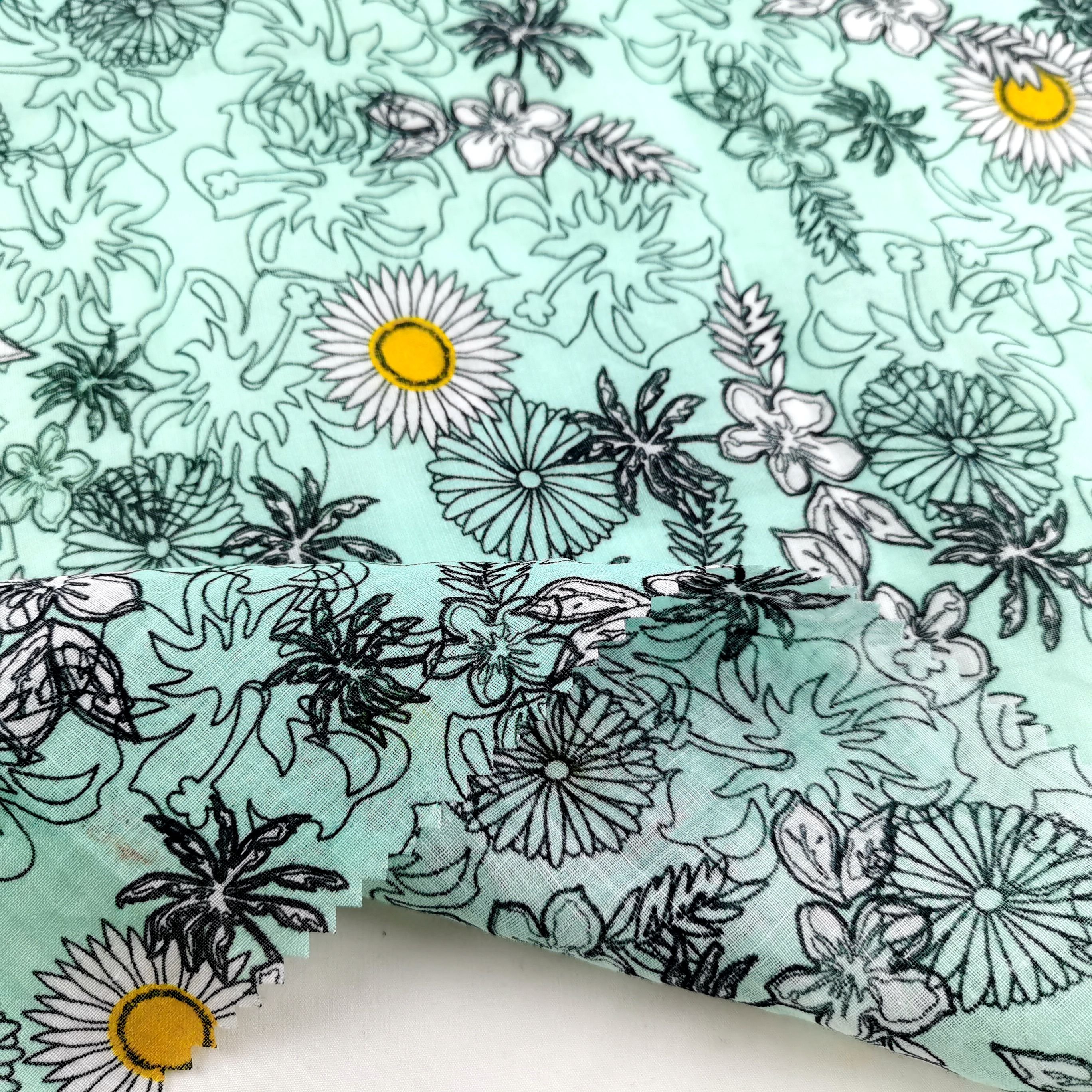 OEM Wholesale Custom Print Comfortable linen fabric printed linen fabric for Garment