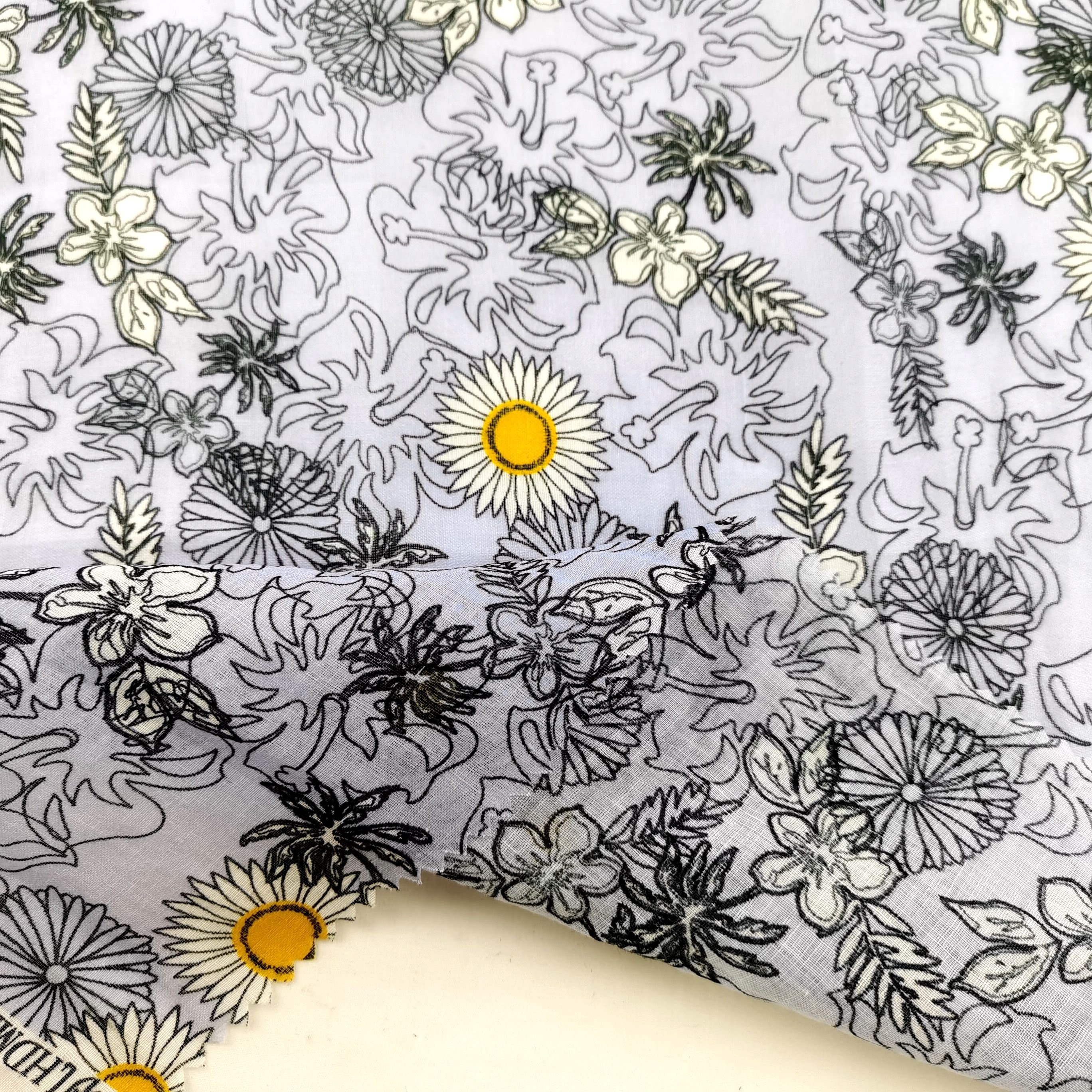 OEM Wholesale Custom Print Comfortable linen fabric printed linen fabric for Garment