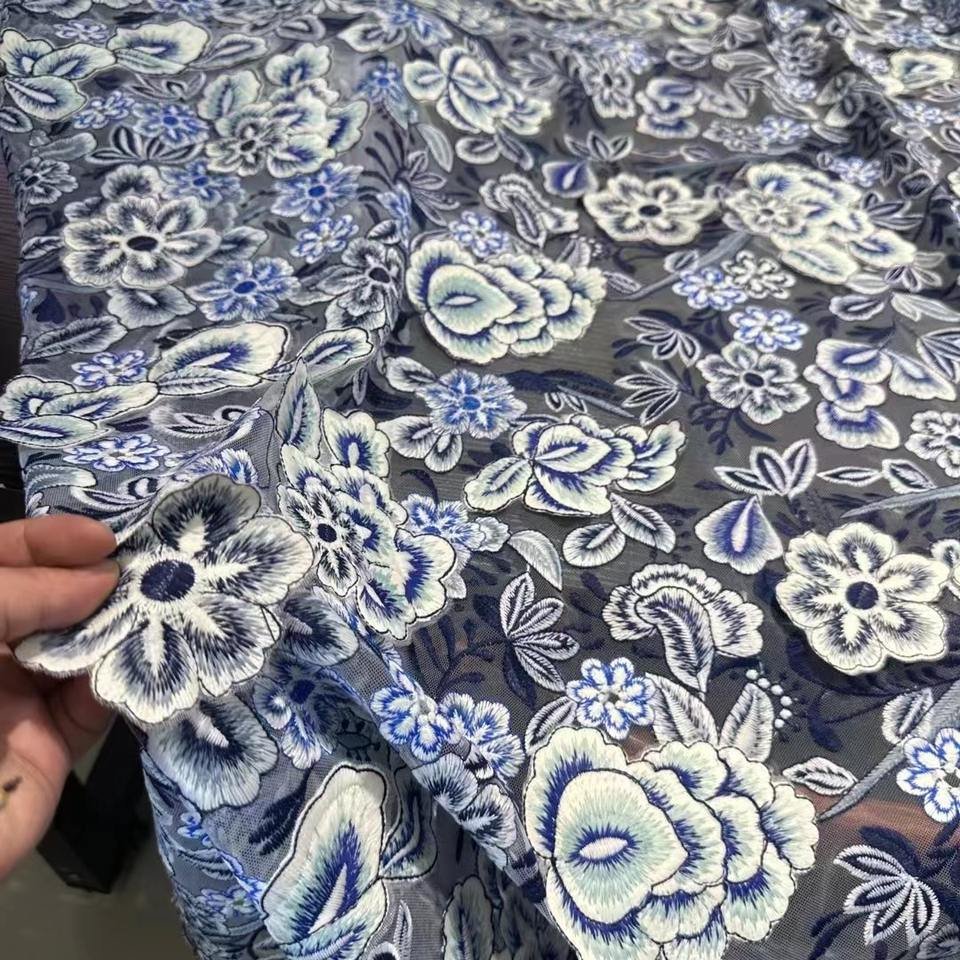 Embroidery High Quality Bazin Brocade Fabric Damask Lace Dress 2023 African Fashion Jacquard Brocade Printed Knitted Warp