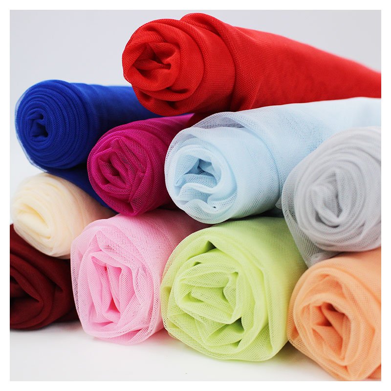 Manufacturer 100% Polyester American Bridal Tulle Mesh Net Fabric Tulle Fabric for Veil Wedding Dress Embroidery Tutu