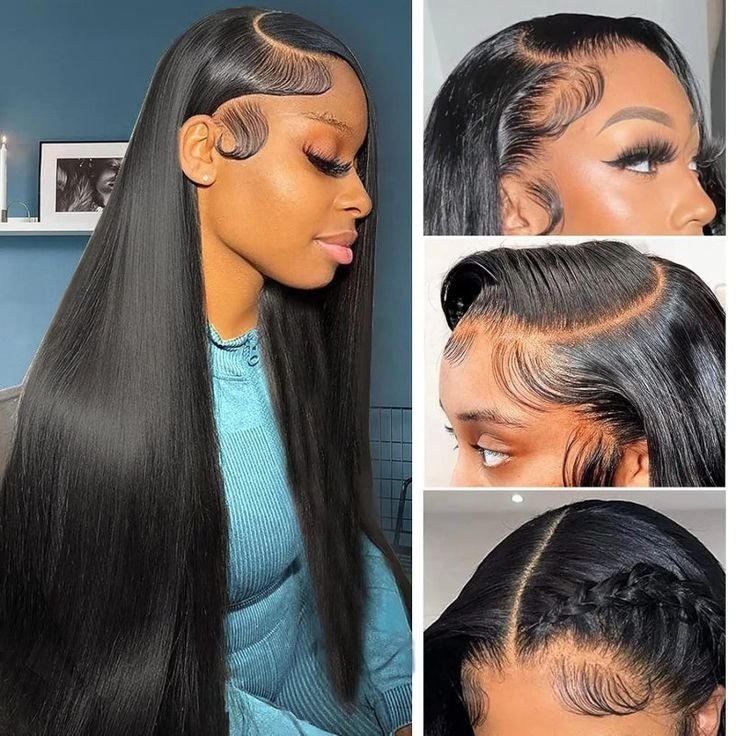 13x6 Lace Front Wigs With Baby Hair Raw Human Hair Pre Plucked 250% Density Glueless HD Lace Frontal Wigs for Black Women