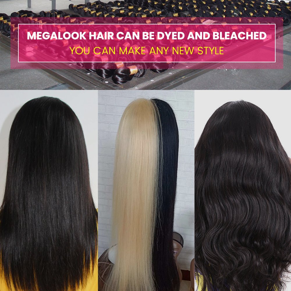 Megalook Discounts Custom Pre Styled Natural Pre Plucked Hair Line 13X6 Kinky Curly Human Hair Lace Wig For Black Women