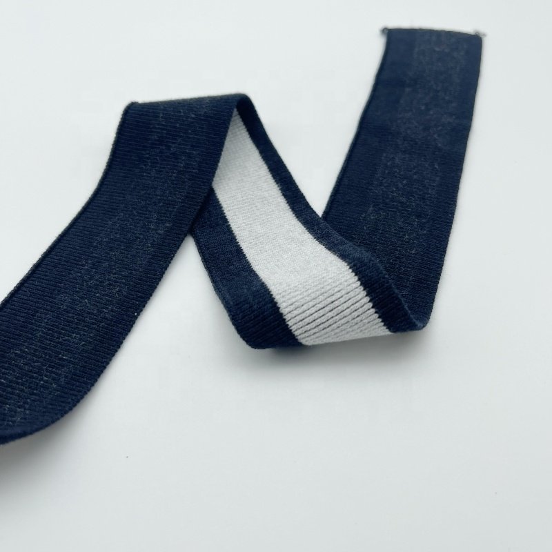 OEM service solid ribbed knit round neck Eco-friendly jacquard knit neck trim rib knit collar
