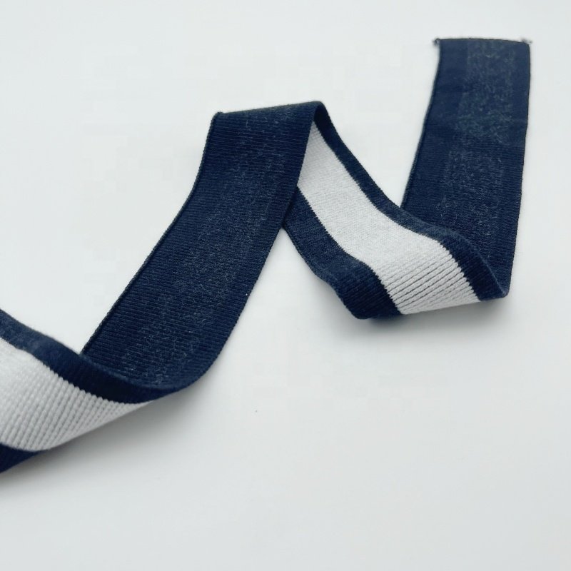 OEM service solid ribbed knit round neck Eco-friendly jacquard knit neck trim rib knit collar