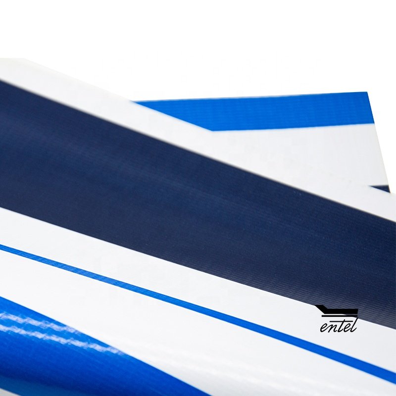 White Green 550gsm pvc printed tarpaulin fabric for Shop Awnings and Market Stalls