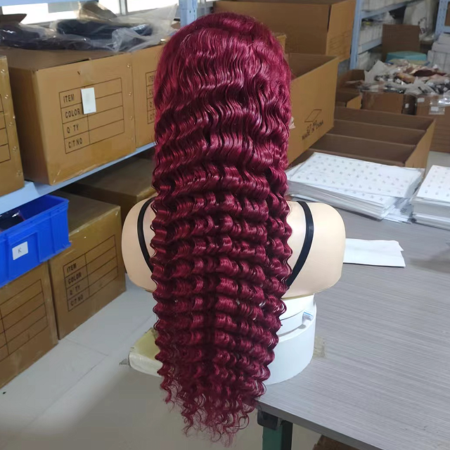 1b 99j color Thick Human Hair Indian Full Lace Front Wig Transparent Lace Front Human Hair Wig Wholesale Virgin Human Hair