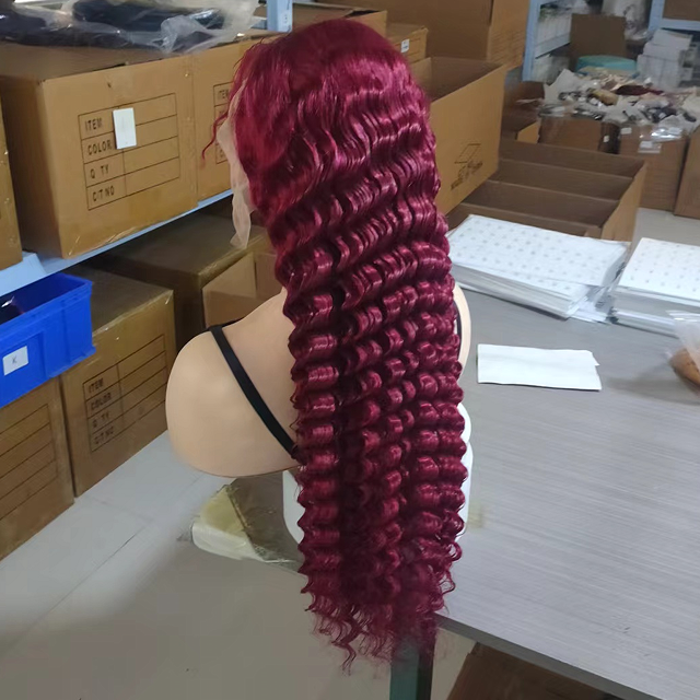 1b 99j color Thick Human Hair Indian Full Lace Front Wig Transparent Lace Front Human Hair Wig Wholesale Virgin Human Hair