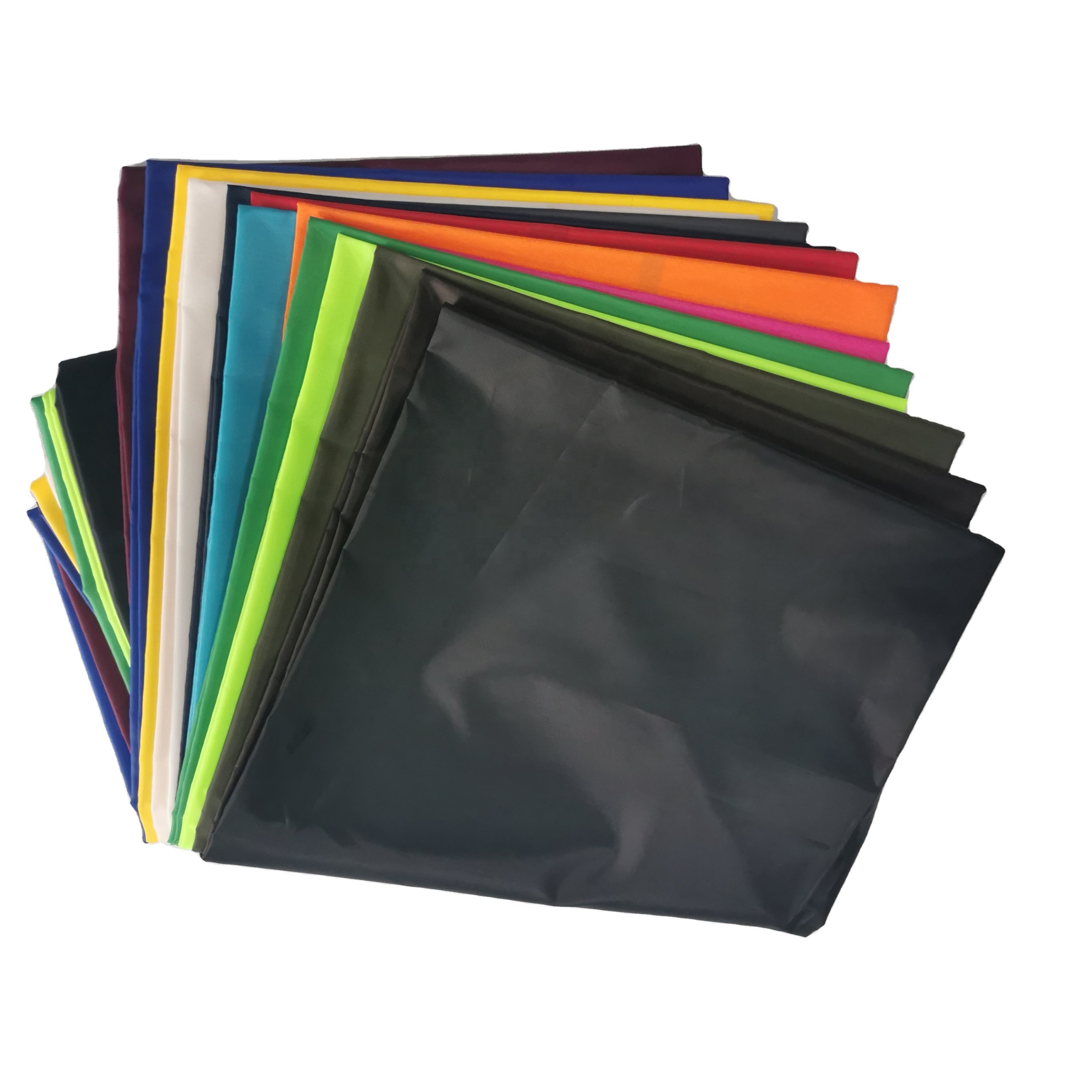 Factory direct supply Low Price 190T 210T 230 100% Fabric Polyester Taffeta with PA Silver White Coated Woven Plain Dyed