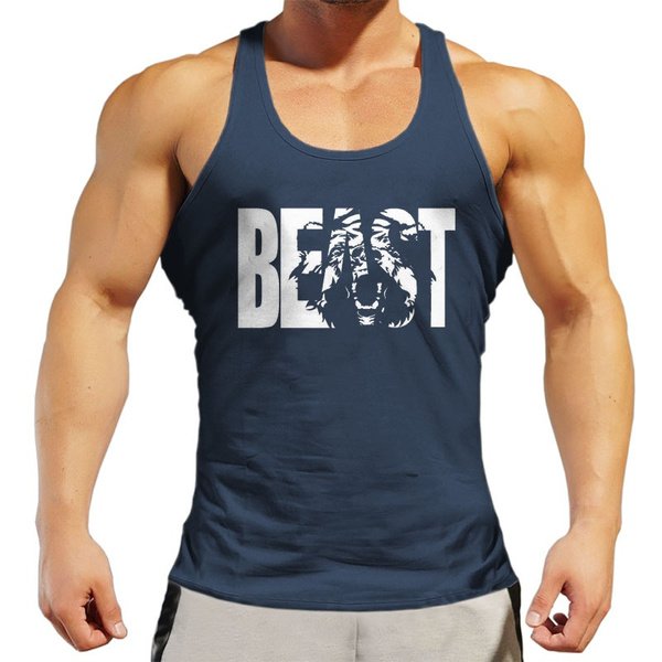 Wholesale cotton crew neck soft plain slim fit custom logo seamless rib tank tops for men fit
