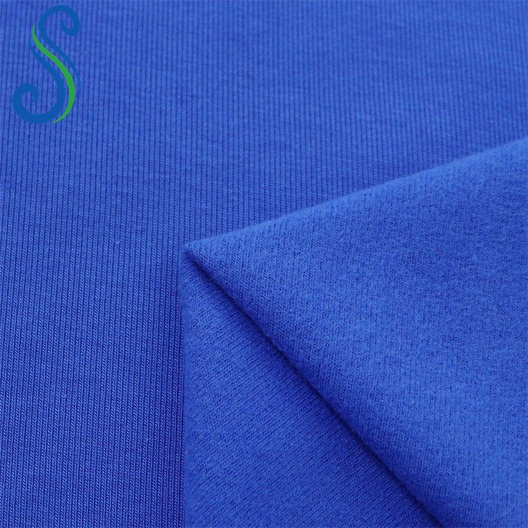 Stock Colors 250G 1x1 Rib Organic Bamboo Cotton Spandex Knitted Fabric for Pajamas Sleepwear