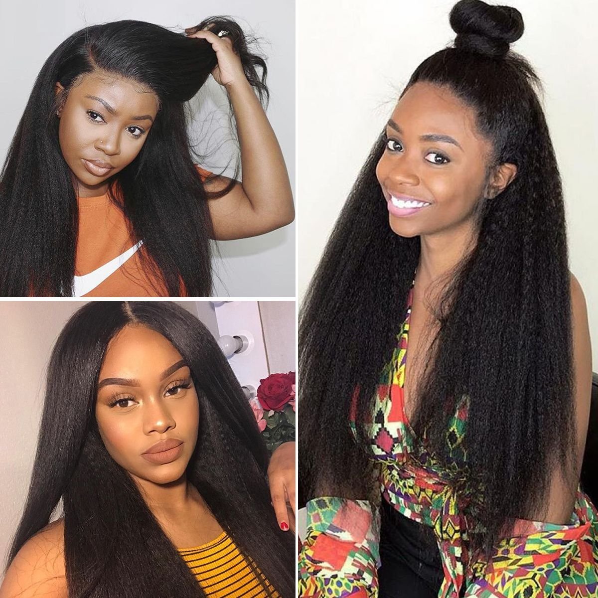 Kinky Straight Wig Peruvian Human Hair Lace Front Hd 360 Lace Frontal Wig Vendors Cheap Full Lace Human Hair Wig For Black Women
