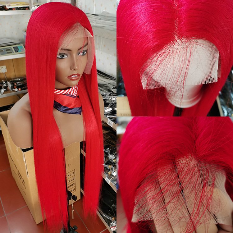 Body Wave HD Transparent Lace Frontal Wig Virgin Brazilian Human Hair Front Lace Wig Red 613 Blonde Human Hair Wigs Women