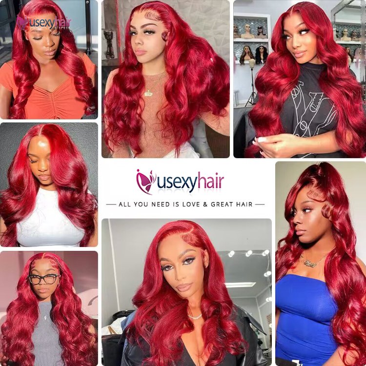 Body Wave HD Transparent Lace Frontal Wig Virgin Brazilian Human Hair Front Lace Wig Red 613 Blonde Human Hair Wigs Women