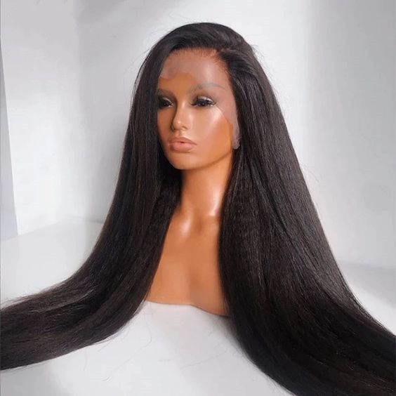 Premier Invisible Transparent Full Lace Wig 100% Cuticles Aligned Virgin Hair Kinky Straight Hd Front Lace Wig For Women