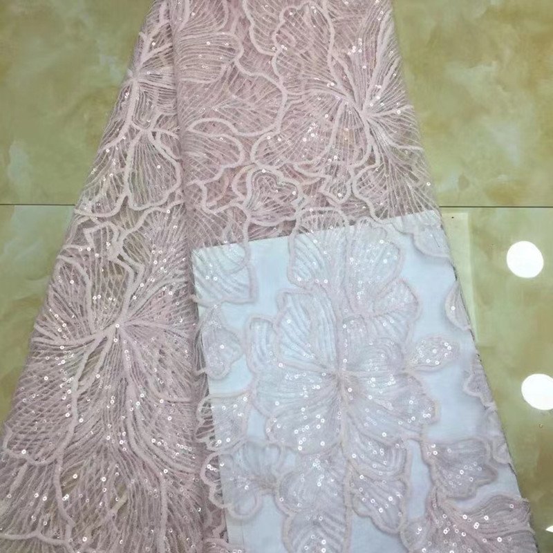 Hot Sale Sequin Embroidery Lace Fabric for Wedding Bridal Dress