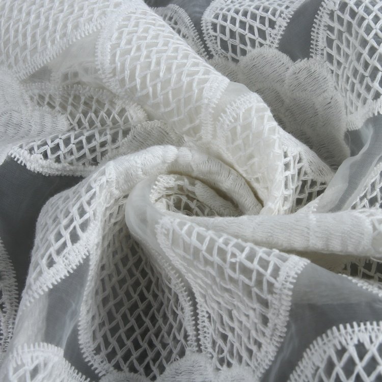 HA-11551E Lace Organza Material Fabric Indian with Embroidery Embroidered Fashion Allover Embroidery Organza Pure Color